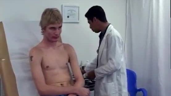 Medical examination done by hairy man and gay boys genital physical