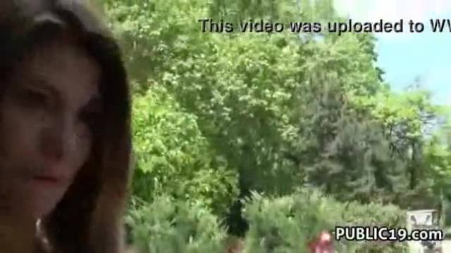 Real orgasm of teen girl outdoors